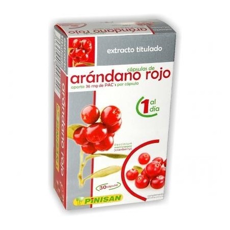 EXTRACTO TITULADO ARANDANO ROJO · 30 Cápsulas · Pinisan