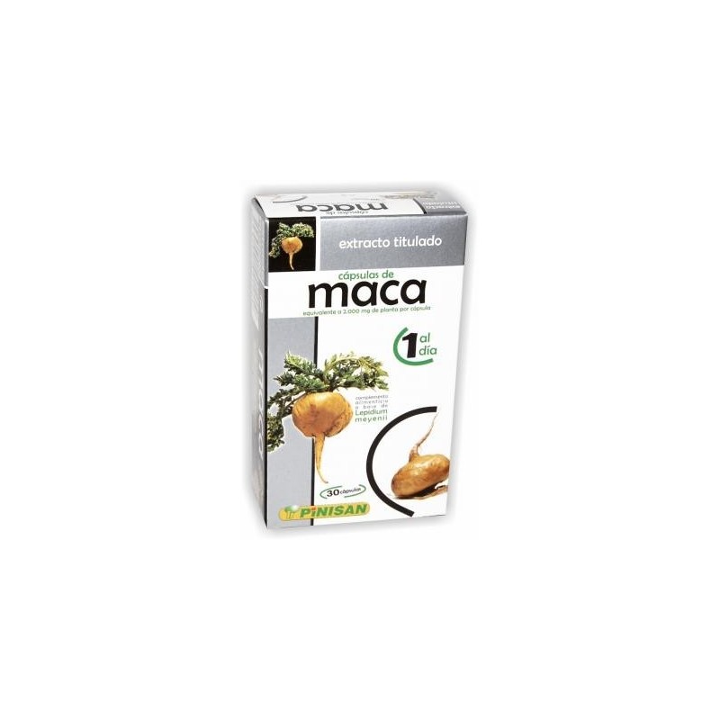 EXTRACTO TITULADO MACA · 30 Cápsulas · Pinisan