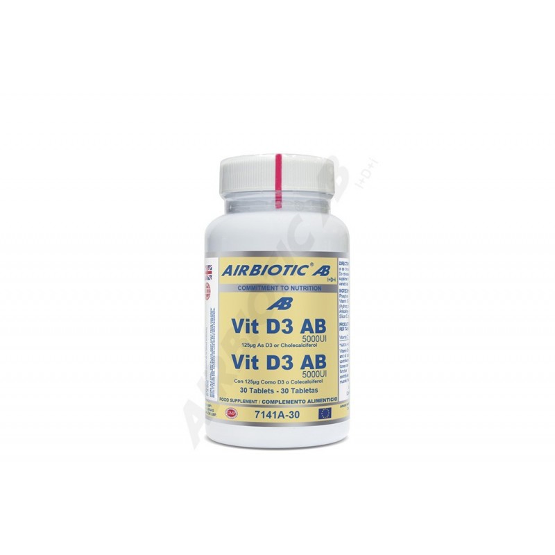 VIT D3 AB 5.000 UI 30 Tabletas Airbiotic