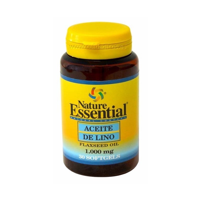 Aceite de Lino · 1000 mg · 30 cápsulas · Nature  Essential