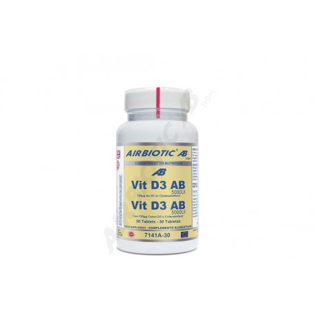 VIT D3 AB 5.000 UI 30 Tabletas Airbiotic
