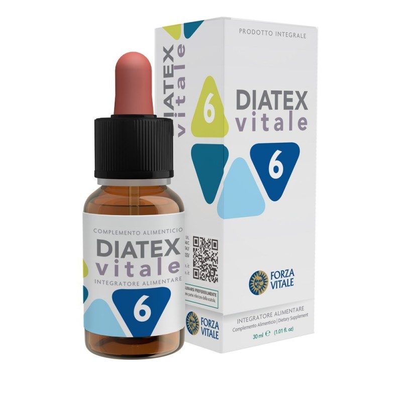 DIATEX VITALE 6 (Cola de caballo, Equinacea, Haba, Cacao y Propoleo) ·30 ml · FORZA VITALE