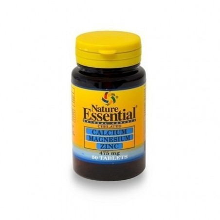 Calcio + Magnesio + Zinc - 475 mg · 50 tabletas · Nature Essential