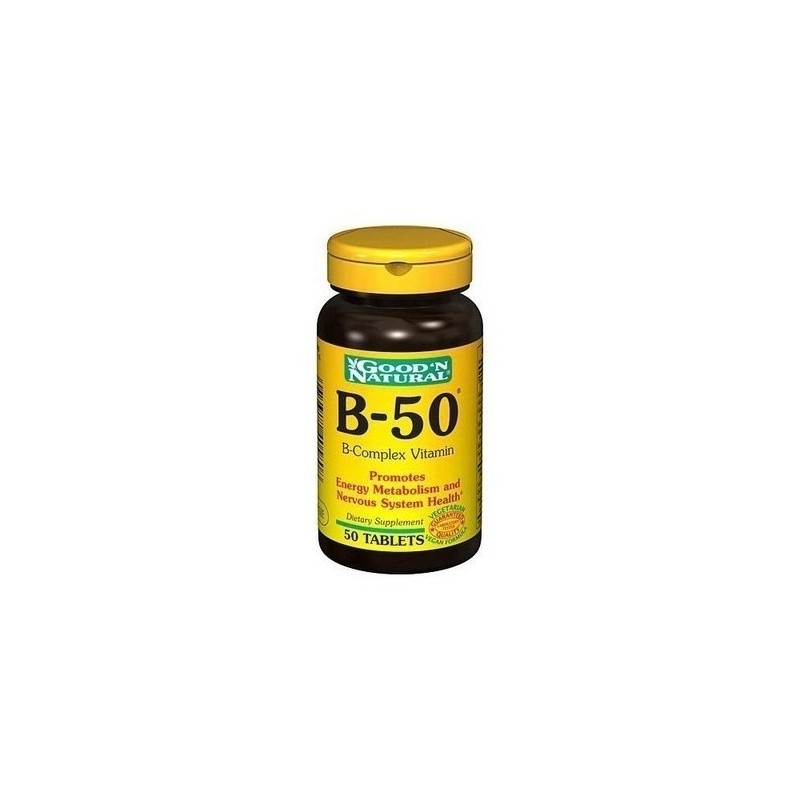 Vitamina B 50 · Super B- 50 tabletas · Good 'n Natural