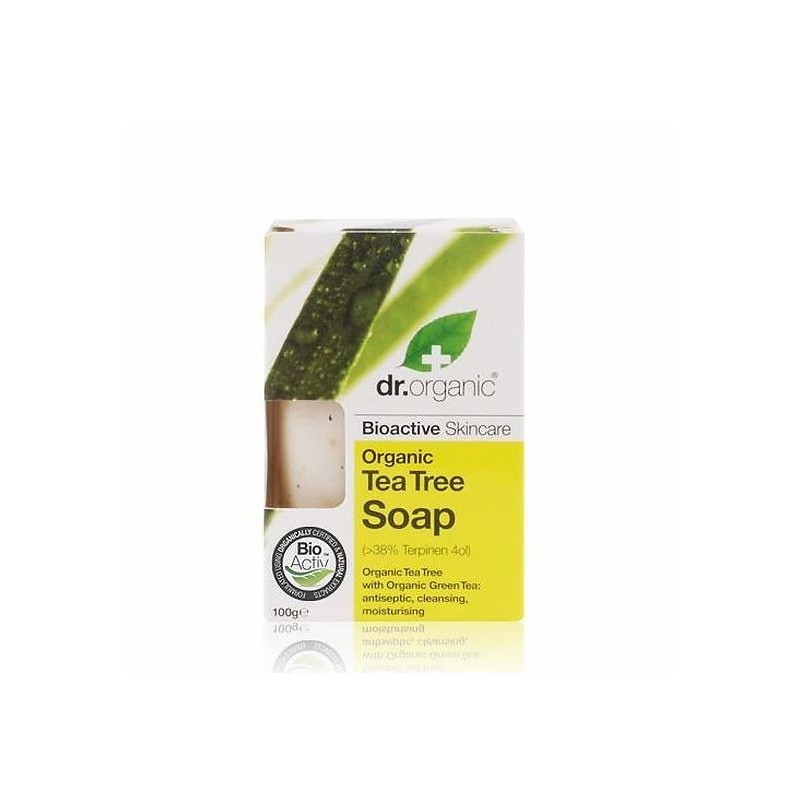 Jabon Arbol del té · 100 GRAMOS · DR. ORGANIC
