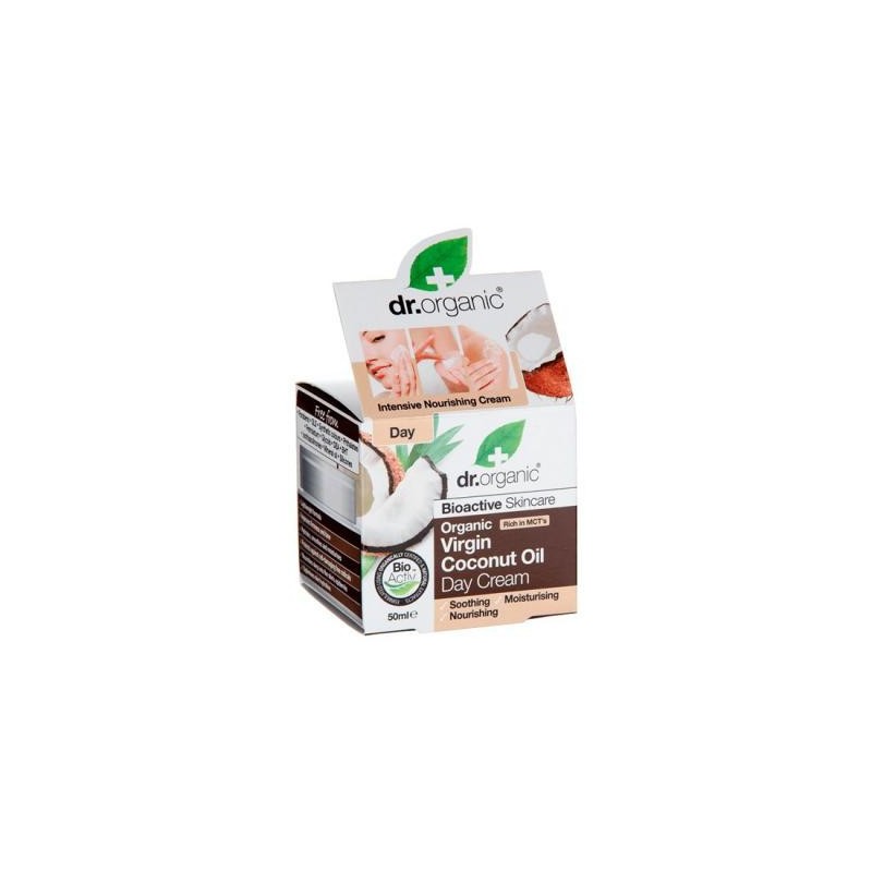 Dr Organic · Crema de Día de Aceite de Coco Virgen · 50ml