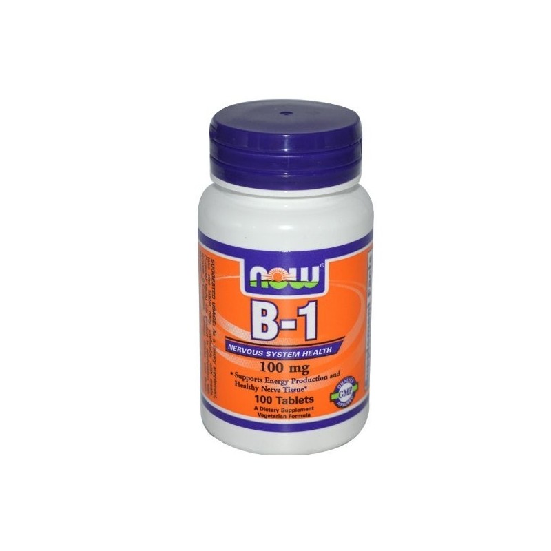 Vitamina B-1 ·100 mg - 100 tabbletas · Now Foods
