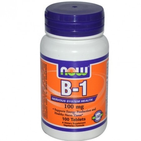 Vitamina B-1 ·100 mg - 100 tabbletas · Now Foods