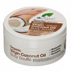 Dr Organic Soufflé Corporal de Aceite de Coco Virgen - 200ml