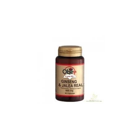 Ginseng y Jalea Real 600 mg · 60 CÁPSULAS · OBIRE