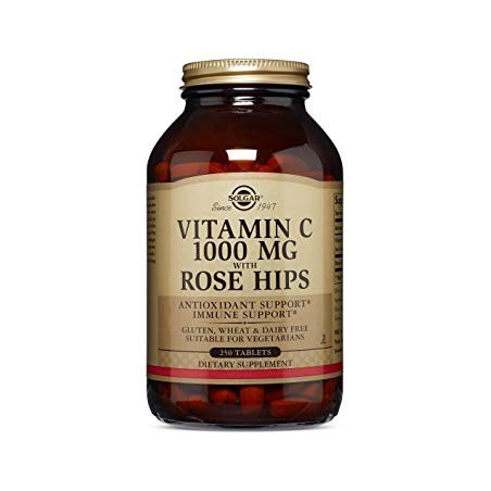 VITAMINA C 1000 MG ( ROSE HIPS) · 100 TABLETAS · SOLGAR
