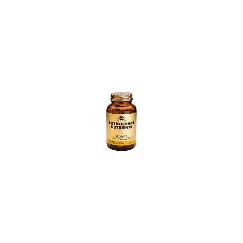 NUTRIENTES ANTIOXIDANTE · 50 COMPRIMIDOS · SOLGAR