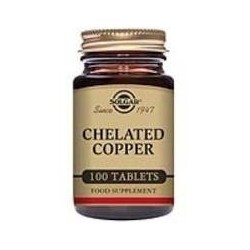 COBRE QUELADO 100 COMPRIMIDOS -SOLGAR