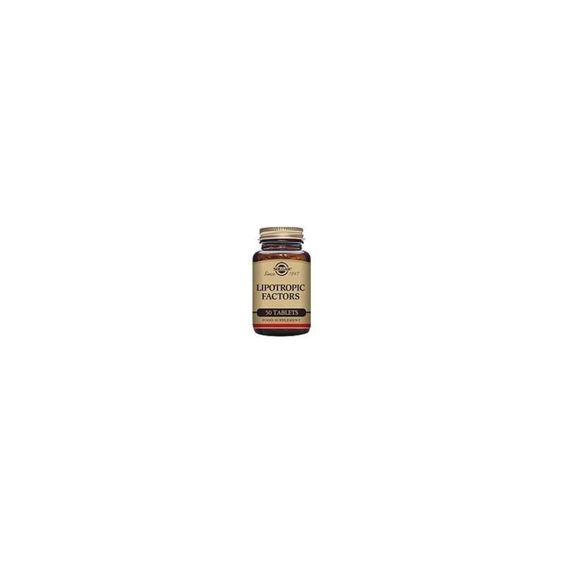 FACTORES LIPOTROPICOS · 50 COMPRIMIDOS · SOLGAR