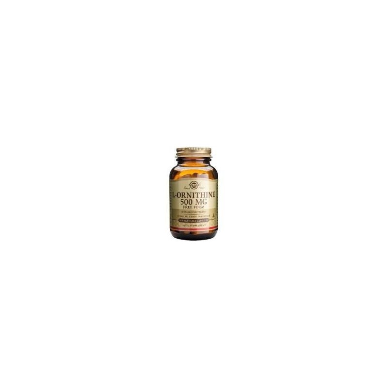 L-ORNITINA 500MG · 50 CAPSULAS · SOLGAR