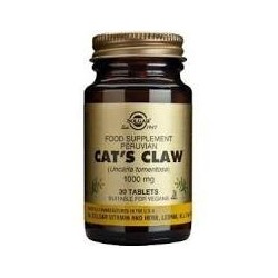 UÑA GATO CATS CLAW (uncaria tom) 1000MG - 30 COMPRIMIDOS -SOLGAR