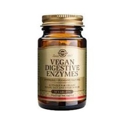 VEGAN ENZIMAS DIGESTIVAS 50 COMPRIMIDOS MASTICABLES -SOLGAR