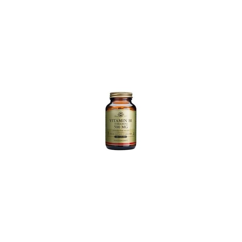 VITAMINA B1 500MG · 100 COMPRIMIDOS · SOLGAR
