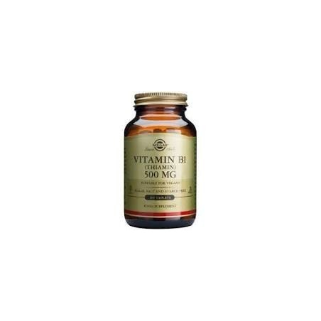 VITAMINA B1 500MG · 100 COMPRIMIDOS · SOLGAR