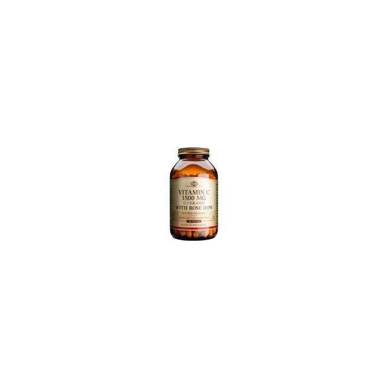 VITAMINA C 1500mg ROSE HIPS · 180 COMPRIMIDOS · SOLGAR