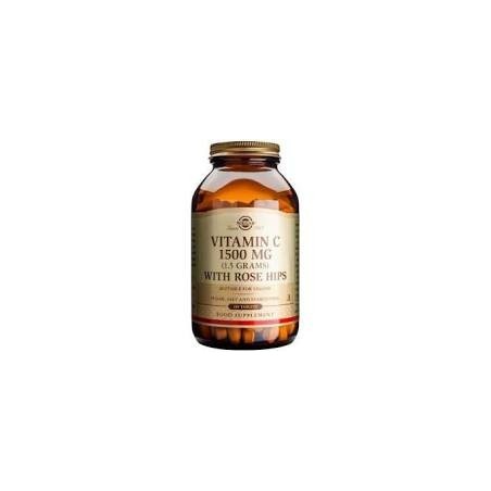 VITAMINA C 1500 MG ROSE HIPS · 90 COMPRIMIDOS · SOLGAR