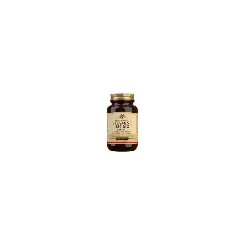 VITAMINA E 200UI (134mg) · 50 CÁPSULAS BLANDAS · SOLGAR
