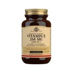 VITAMINA E 400IU (268mg) · 50 CAPSULAS BLANDAS · SOLGAR