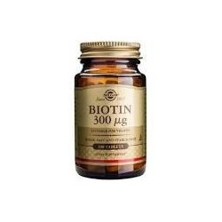 BIOTINA 300MCG -100 COMPRIMIDOS -SOLGAR