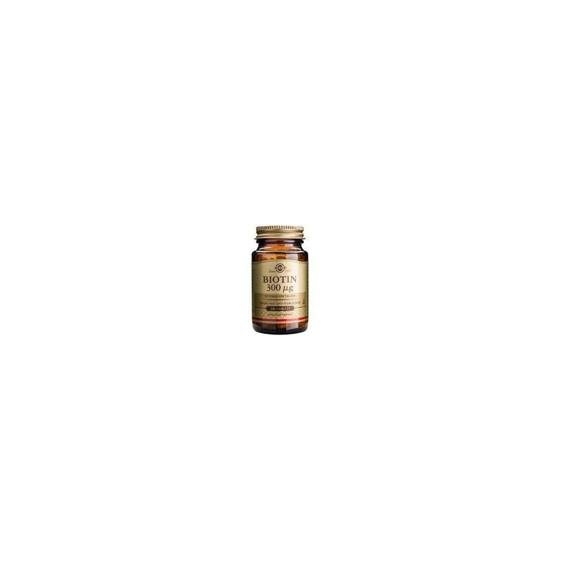BIOTINA 300MCG ·100 COMPRIMIDOS · SOLGAR