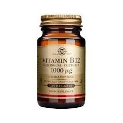 VITAMINA B12 cianocobalamina 1000MCG  100 COMPRIMIDOS MASTICABLES -SOLGAR