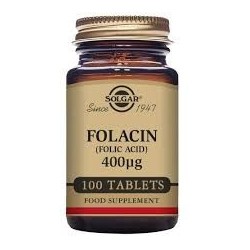 ACIDO FOLICO 400mcg (FOLACIN) · 100 COMPRIMIDOS · SOLGAR
