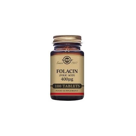 ACIDO FOLICO 400mcg (FOLACIN) · 100 COMPRIMIDOS · SOLGAR