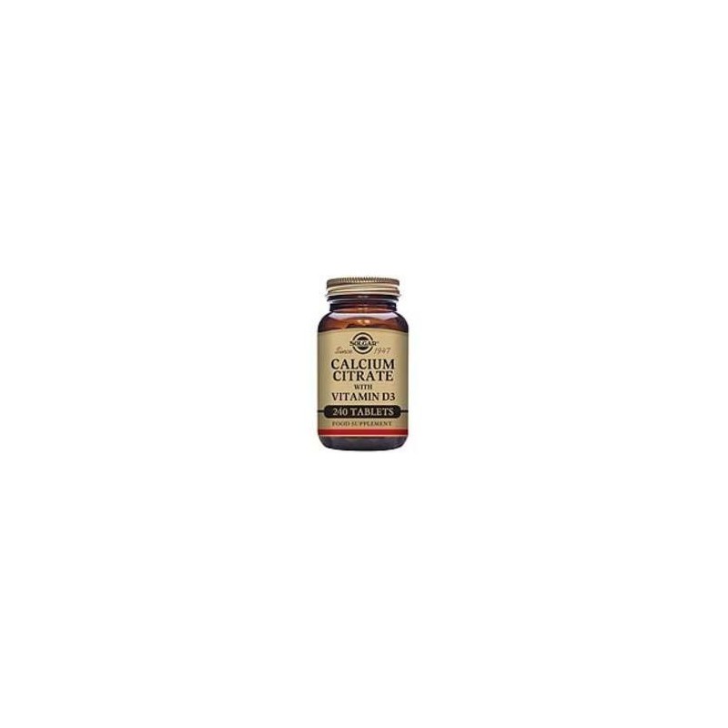 CITRATO DE CALCIO con vitamina D 240 COMPRIMIDOS -SOLGAR