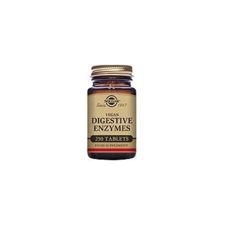 VEGAN ENZIMAS DIGESTIVAS · 250 COMPRIMIDOS MASTICABLES · SOLGAR