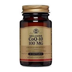 COENZIMA Q10 100mg · 30 CAPSULAS DE GELATINA BLANDA · SOLGAR