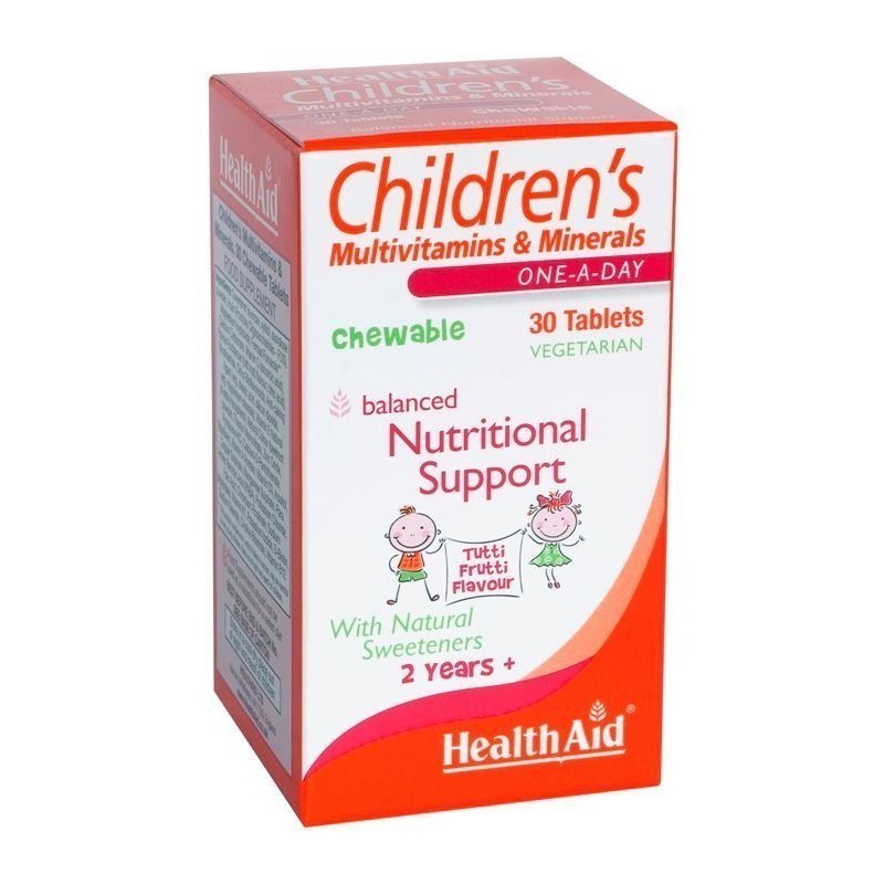 Children's MultiVitamin + Minerals Chewable Tablets - Health Aid