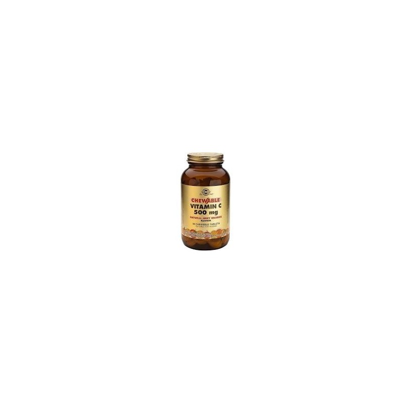 VITAMINA C 500mg. NARANJA ·  90 COMPRIMIDOS MASTICABLES · SOLGAR