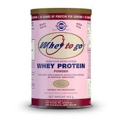 WHEY TO GO PROTEINA EN POLVO SABOR  FRESA 454GR -SOLGAR