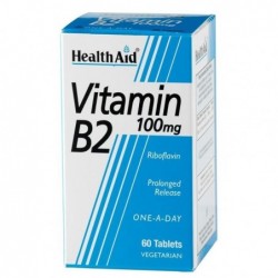 Vitamina B2 o Riboflavina - 100mg - 60 comp - Health Aid