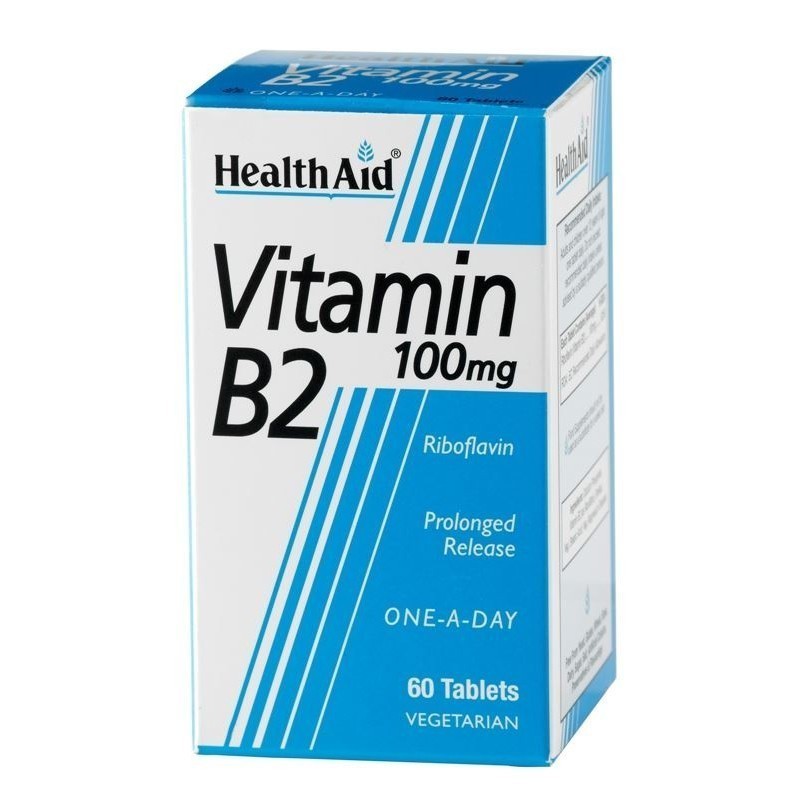 Vitamina B2 o Riboflavina - 100mg - 60 comp - Health Aid