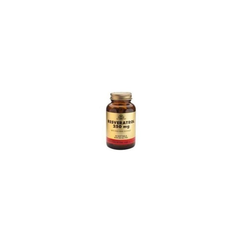 RESVERATROL 250mg · 30 CAPSULA BLANDA · SOLGAR