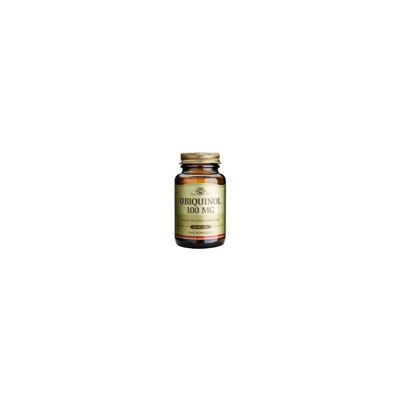 UBIQUINOL 100mg · 50 CAPSULAS BLANDAS · SOLGAR