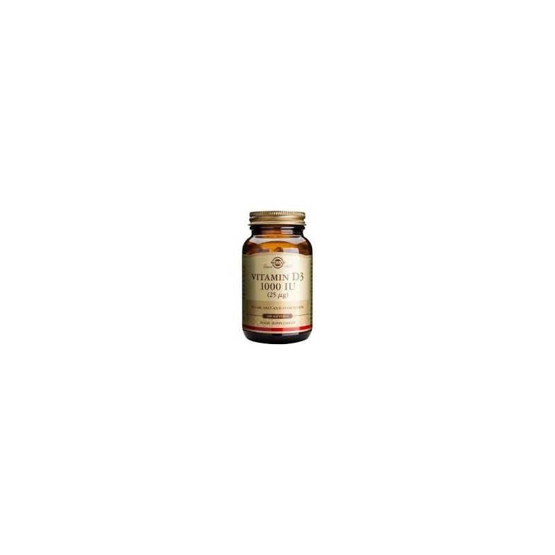VITAMINA D3 1000ui (25mcg) · 100 CAPSULAS BLANDAS  · SOLGAR