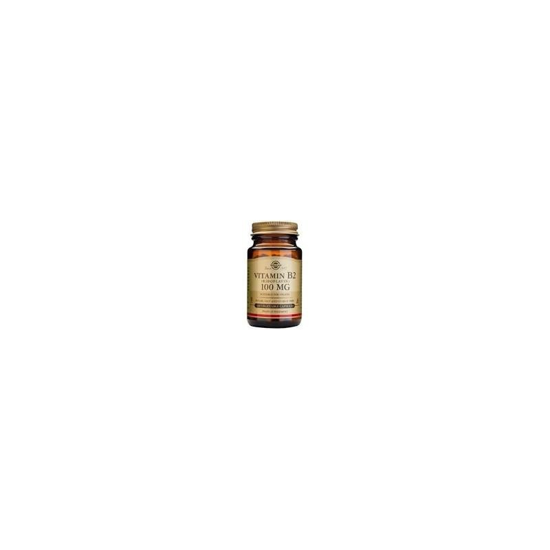 VITAMINA B2 100mg.(riboflavina) 100 CAPSULAS VEGETALES -SOLGAR