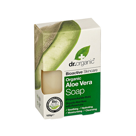 DR. ORGANIC - Pastilla de jabón de Aloe Vera (100g)