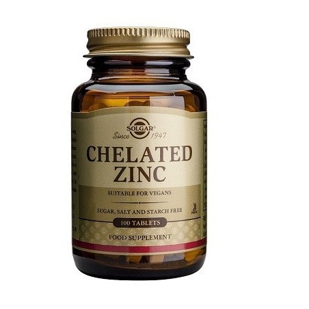 Zinc Quelado - 100 comp - Solgar