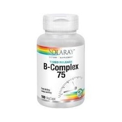 B COMPLEX ACCION RETARDADA 75 mg · 100 CAPSULAS · SOLARAY