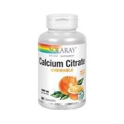 CALCIO CITRATO 1000 MG -SABOR NARAJA -60 COMPRIMIDOS MASTICABLES -SOLARAY