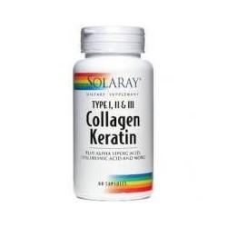 COLLAGEN KERATIN · 60 COPRIMIDOS · SOLARAY