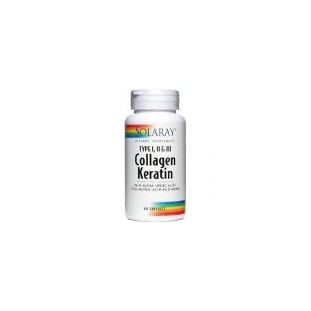 COLLAGEN KERATIN · 60 COPRIMIDOS · SOLARAY